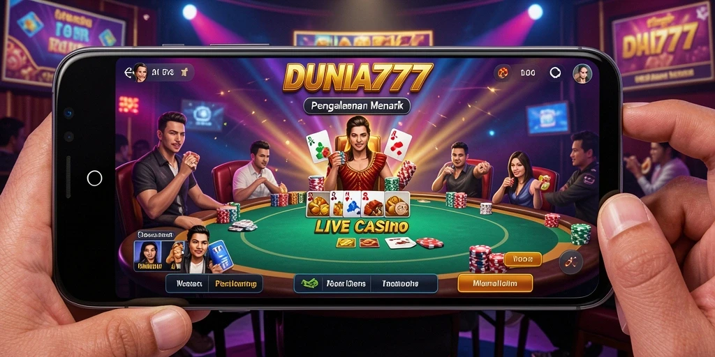 Gameplay seru DUNIA777 di Live Casino.