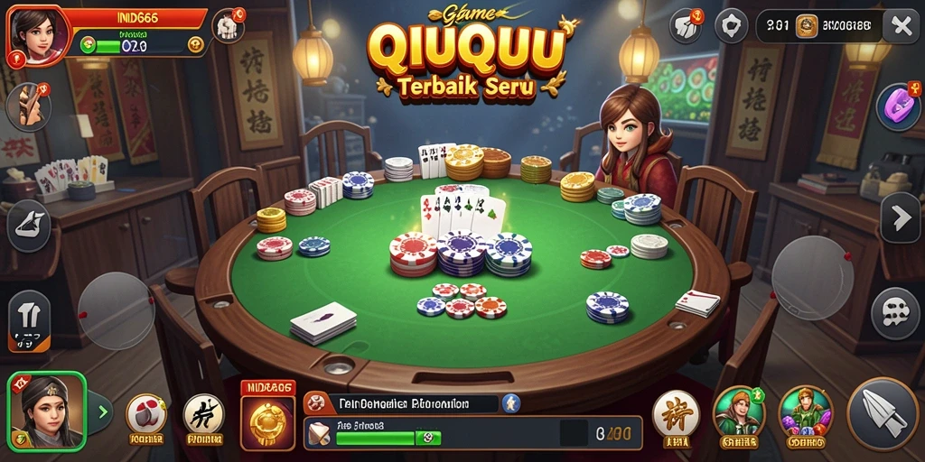 Screenshot gameplay QiuQiu di IND666 memperlihatkan aksi seru dan strategi permainan.