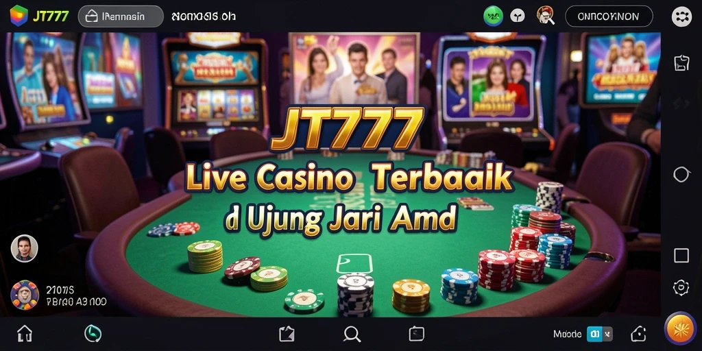 Screenshot gameplay JT777 dengan dealer langsung yang ramah.