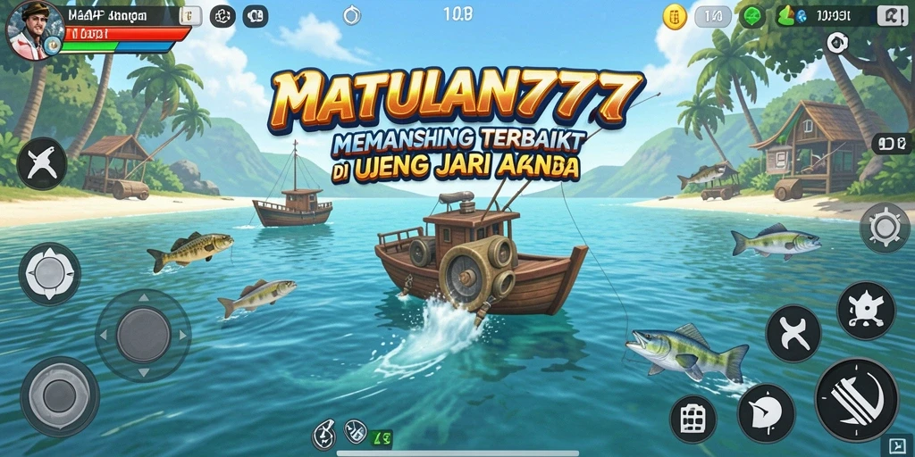 Tampilan gameplay MAPAN777 dengan beragam lokasi dan ikan yang menantang.