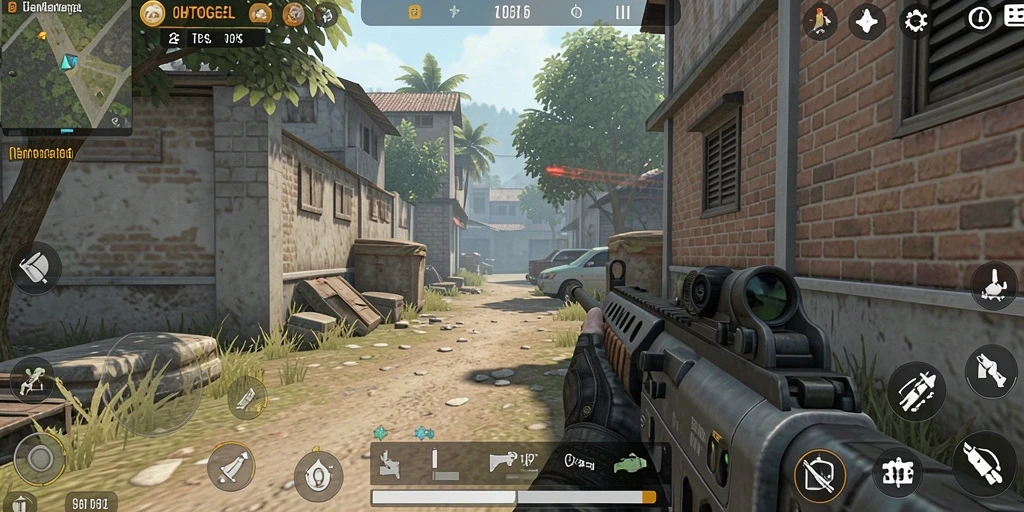 Screenshot gameplay OHTOGEL menampilkan aksi seru dan mendebarkan dari game TPS.