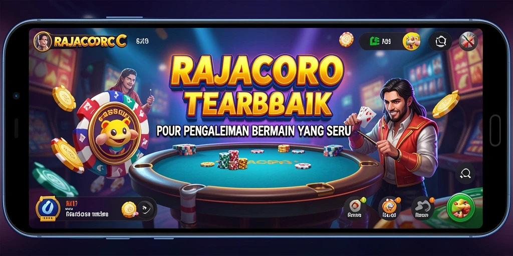 Tampilan gameplay menarik dari RAJACORC dengan berbagai permainan kasino.