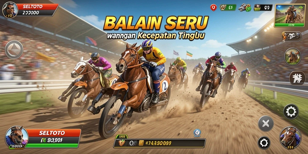 Tampilan gameplay balapan seru dalam SELTOTO yang penuh aksi.