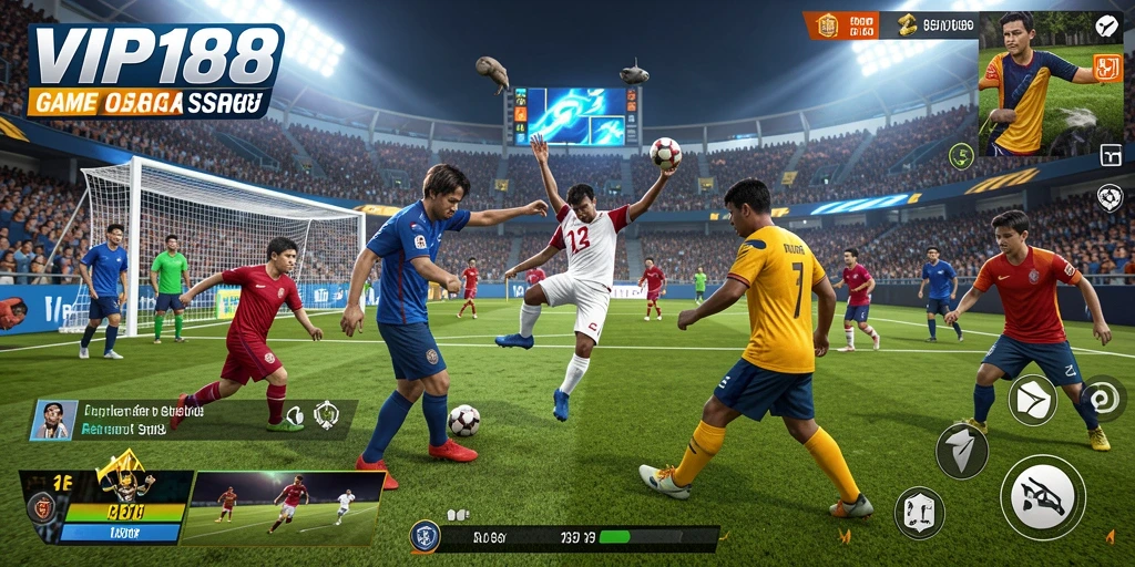 Tangkapan layar gameplay yang menampilkan aksi mendebarkan dalam permainan olahraga.